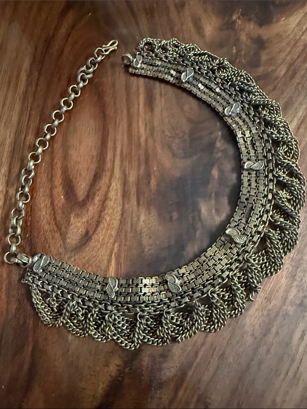 Antique Gold-Tone Statement Necklace - Women Jewelry